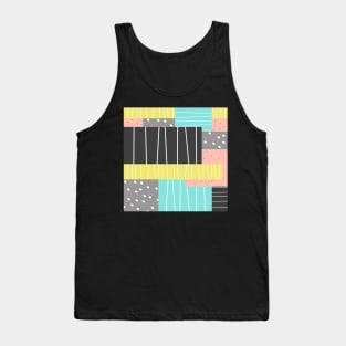 Dots And Stripes Abstract Art Tank Top